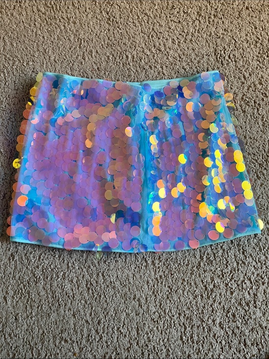 Gbemi Dresses & Skirts - Gbemi Blue Sequin Mini Skirt - Shimmering Mermaid Style